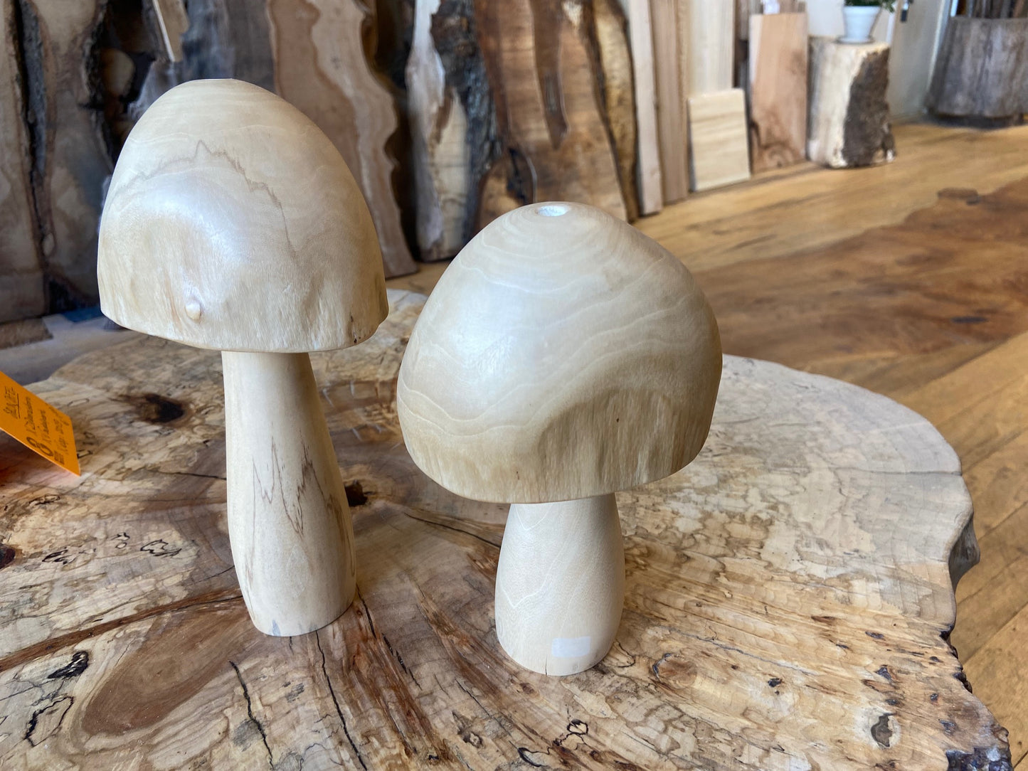 Hand-turned Wooden Mushrooms